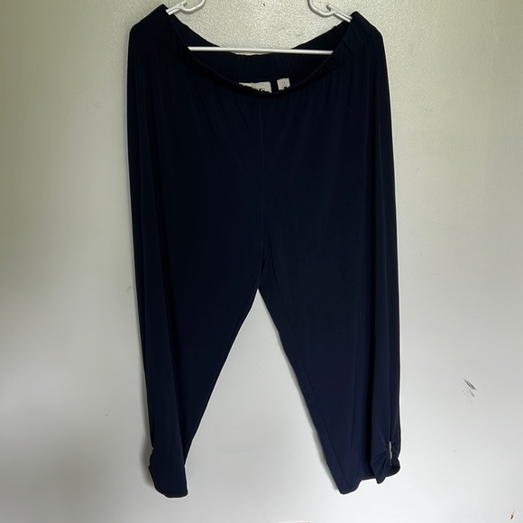 Chicos plus size dark blue pants with side split and metal bars. Size 2. - Picture 2 of 11